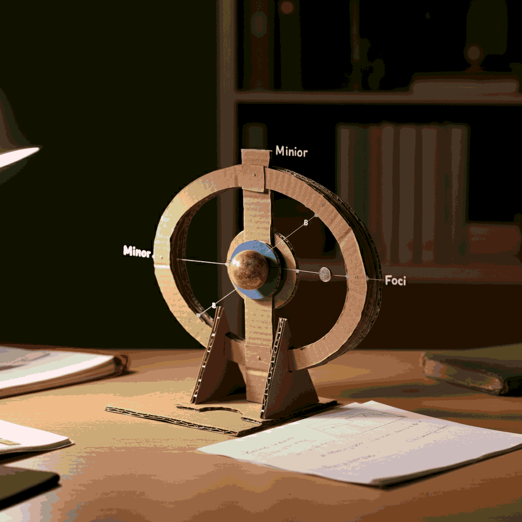 Cardboard Cutout an Elliptical Orbit